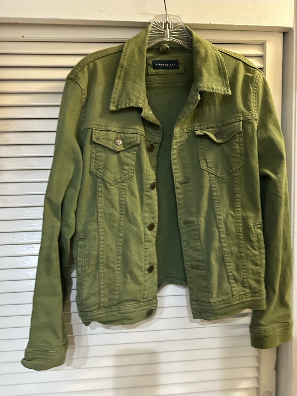 Aeropostale Green Denim Jacket